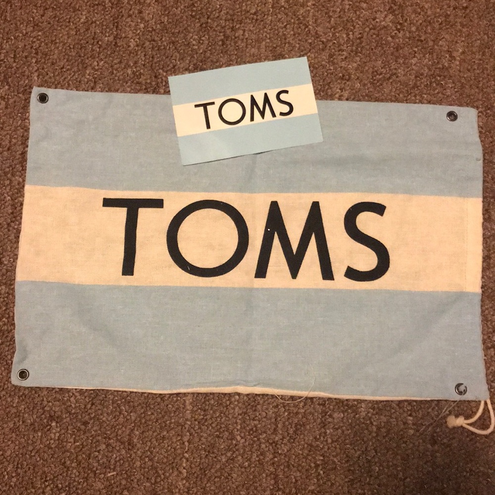 3/$13 Toms sticker and bag
